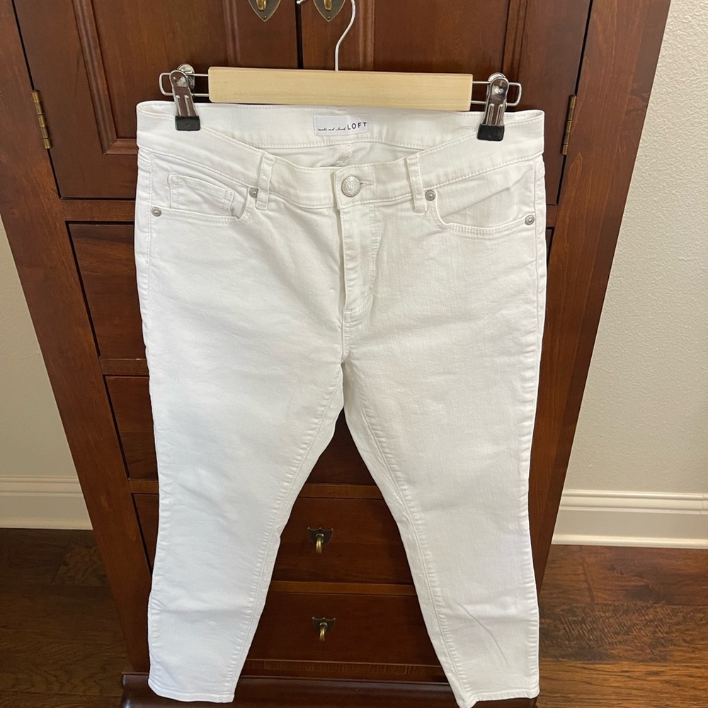 LOFT Classic White Modern Skinny Denim